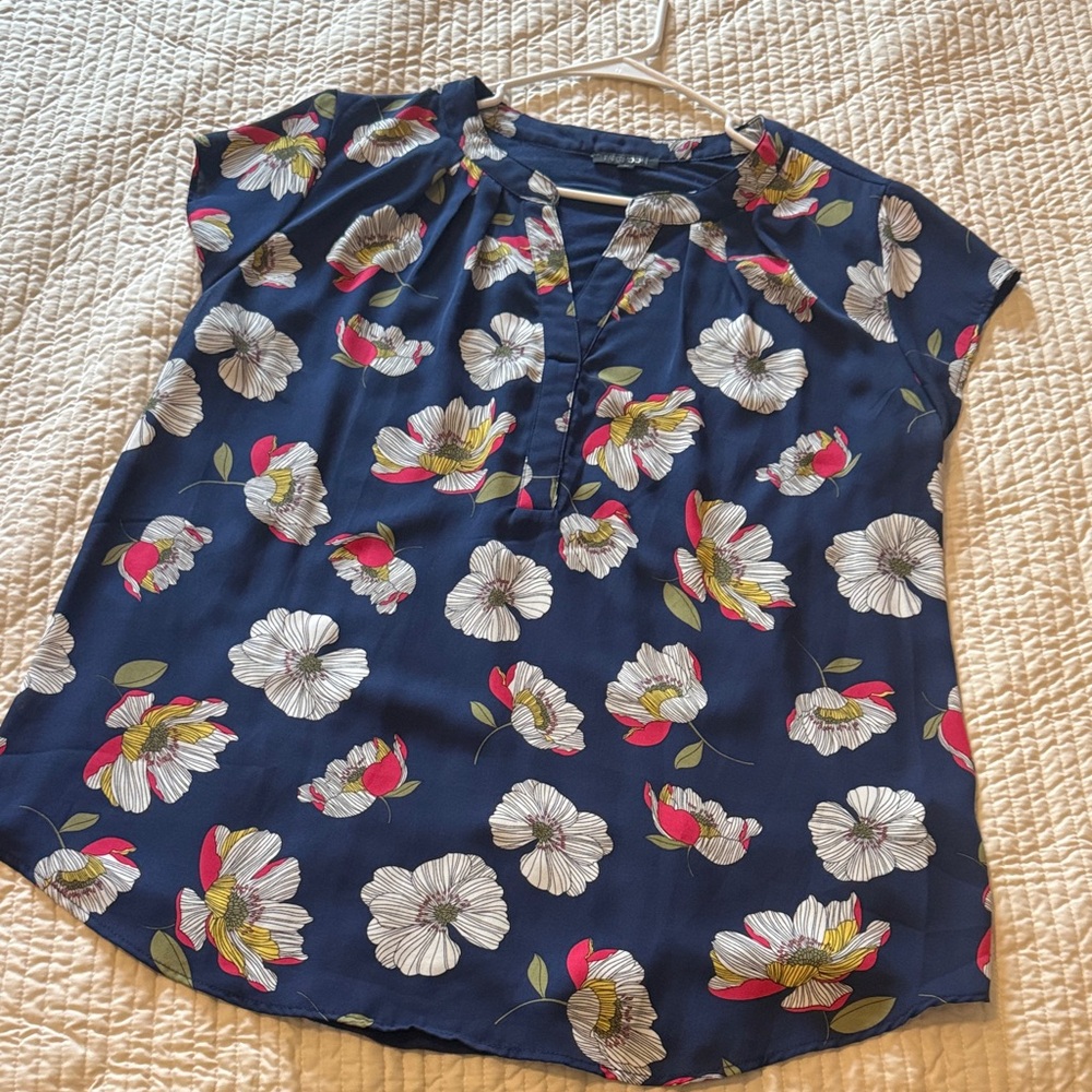 Papermoon Navy Floral Blouse